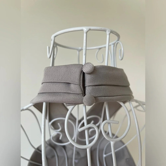 NWT Anthropologie BHLDN Ruby Satin Charmeuse Dress hatter backless maxi grey 8 - Picture 8 of 16